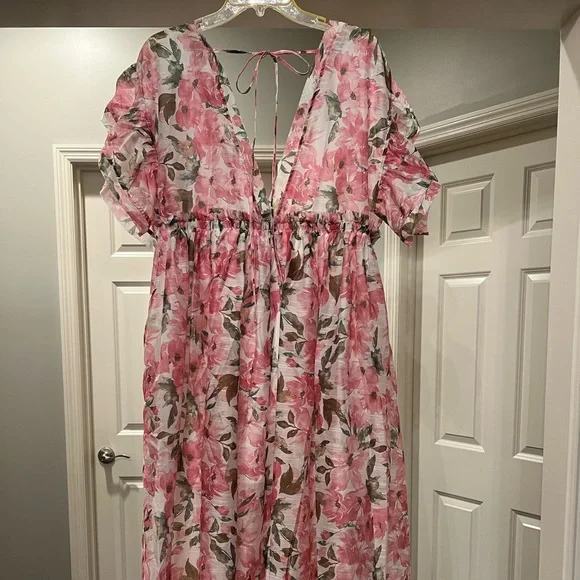L.I.A. Love Is All Dresses | Romantic Boho Flowy Maxi Pink Floral Dress, L.I.A. Walker Rose Boutique, Medium | Color: Pink | Size: M | Rinodino3's